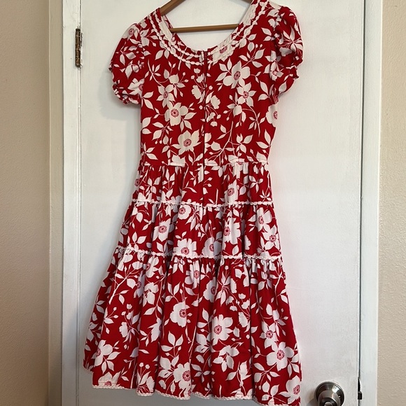 Western Fashions red floral western or square dance dress - Picture 8 of 8